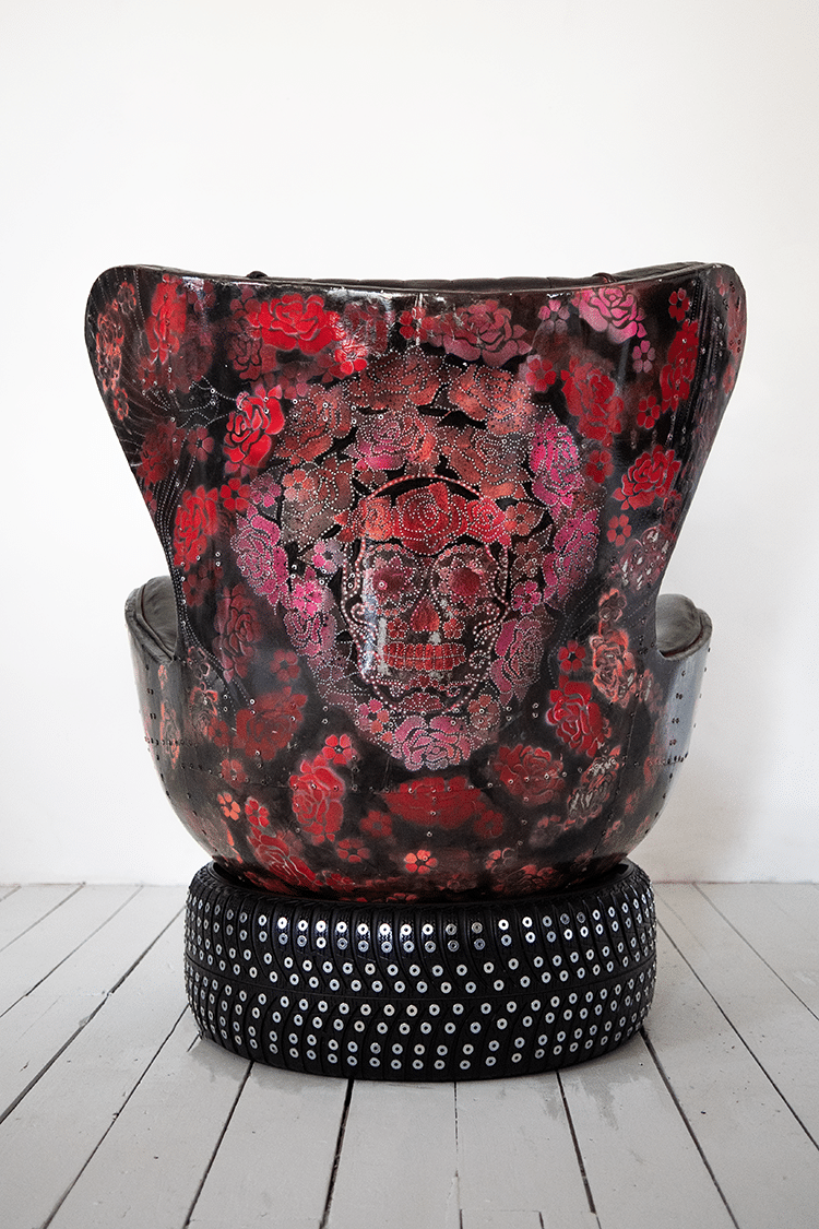 Egg chair - Sugar and Roses by Lipstick Hippie